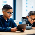 테크놀로지 기반 학습의 미래 - **AI-Powered Personalized Learning Session**
    A bright, modern learning hub with soft, natural li...