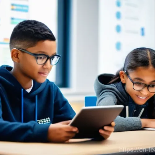 테크놀로지 기반 학습의 미래 - **AI-Powered Personalized Learning Session**
    A bright, modern learning hub with soft, natural li...
